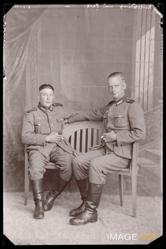 Portrait de deux soldats allemands (Le Val-d'Ajol)